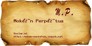 Mokán Perpétua névjegykártya